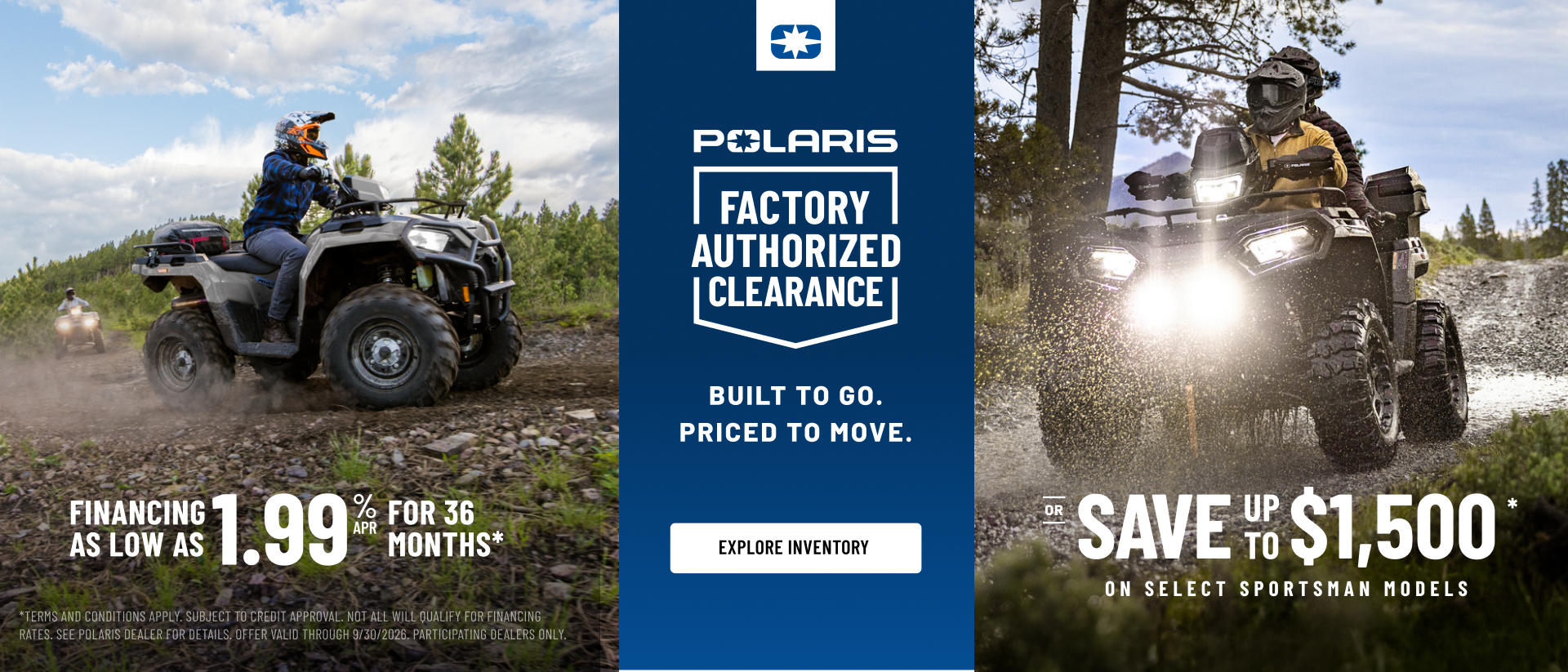 You are currently viewing Factory Authorized Clearance Sales Event ATV Only Dealers