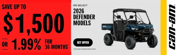 You are currently viewing Save $1,500 or 1.99% for 36 months on select 2026 Defender Models